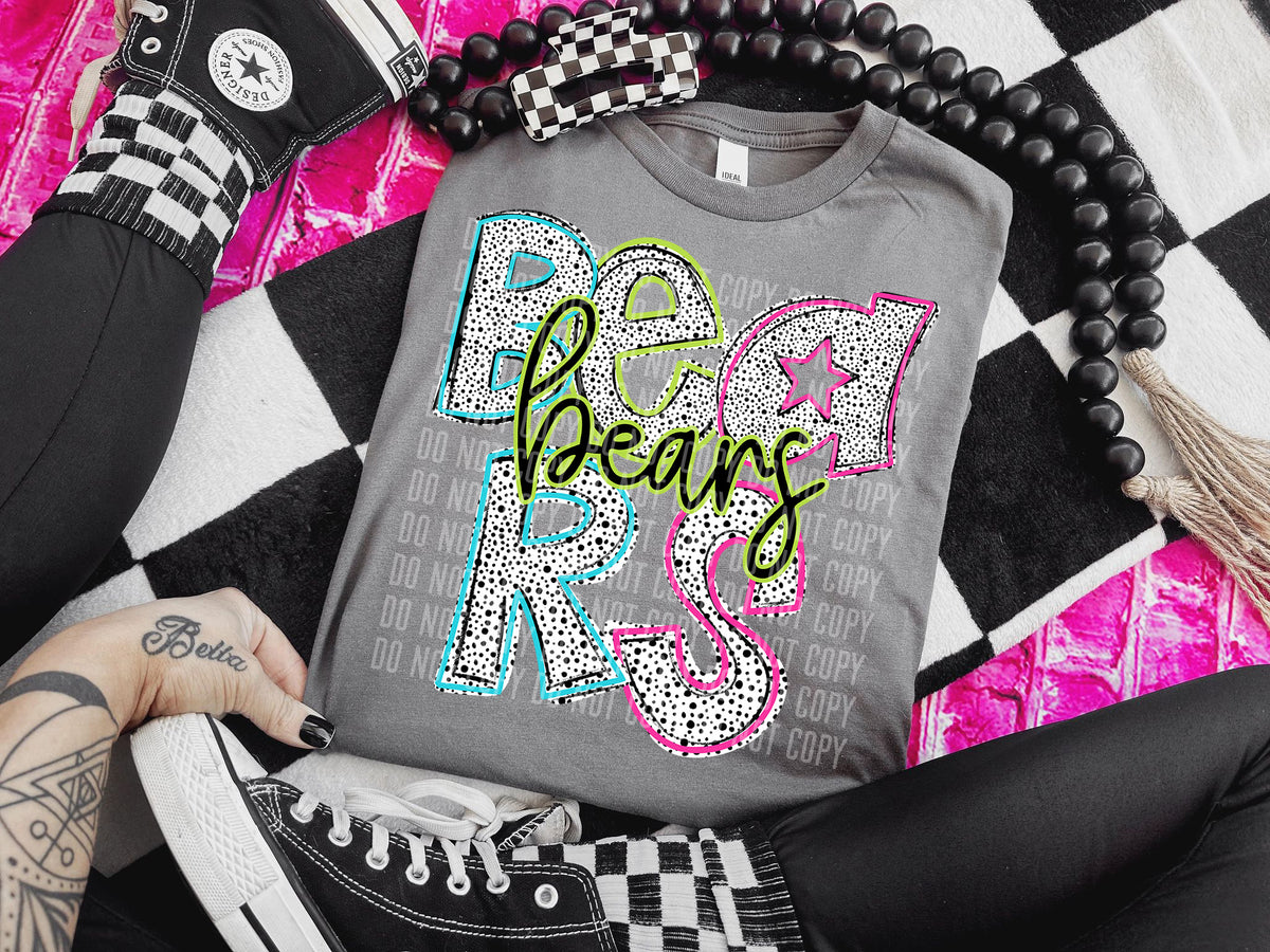 Bears Star Dots Stone 54887 DTF transfer