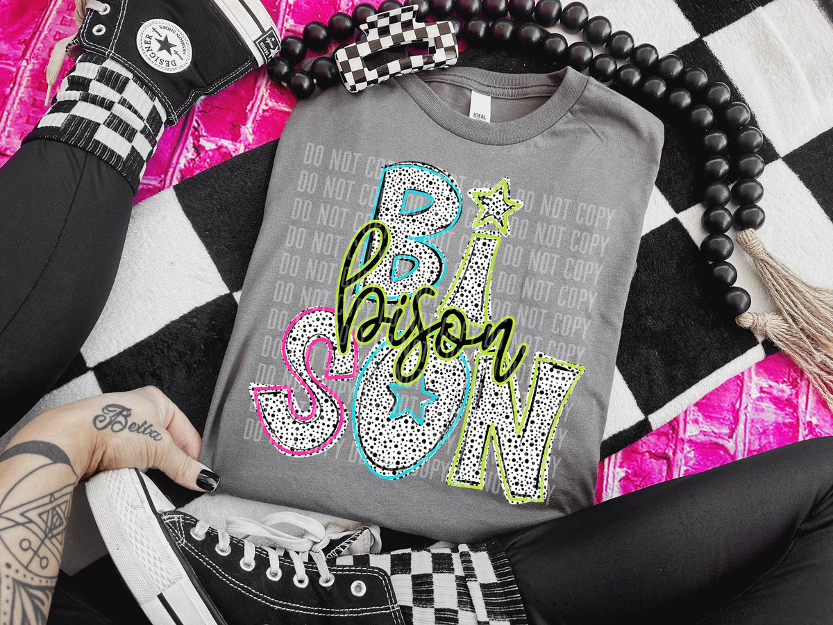 Bison Star Dots Stone 54888 DTF transfer