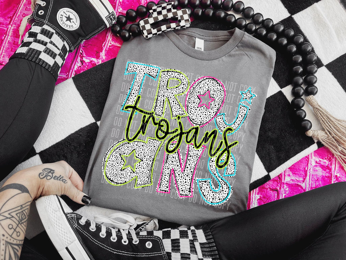 Trojans Star Dots Stone 54893 DTF transfer