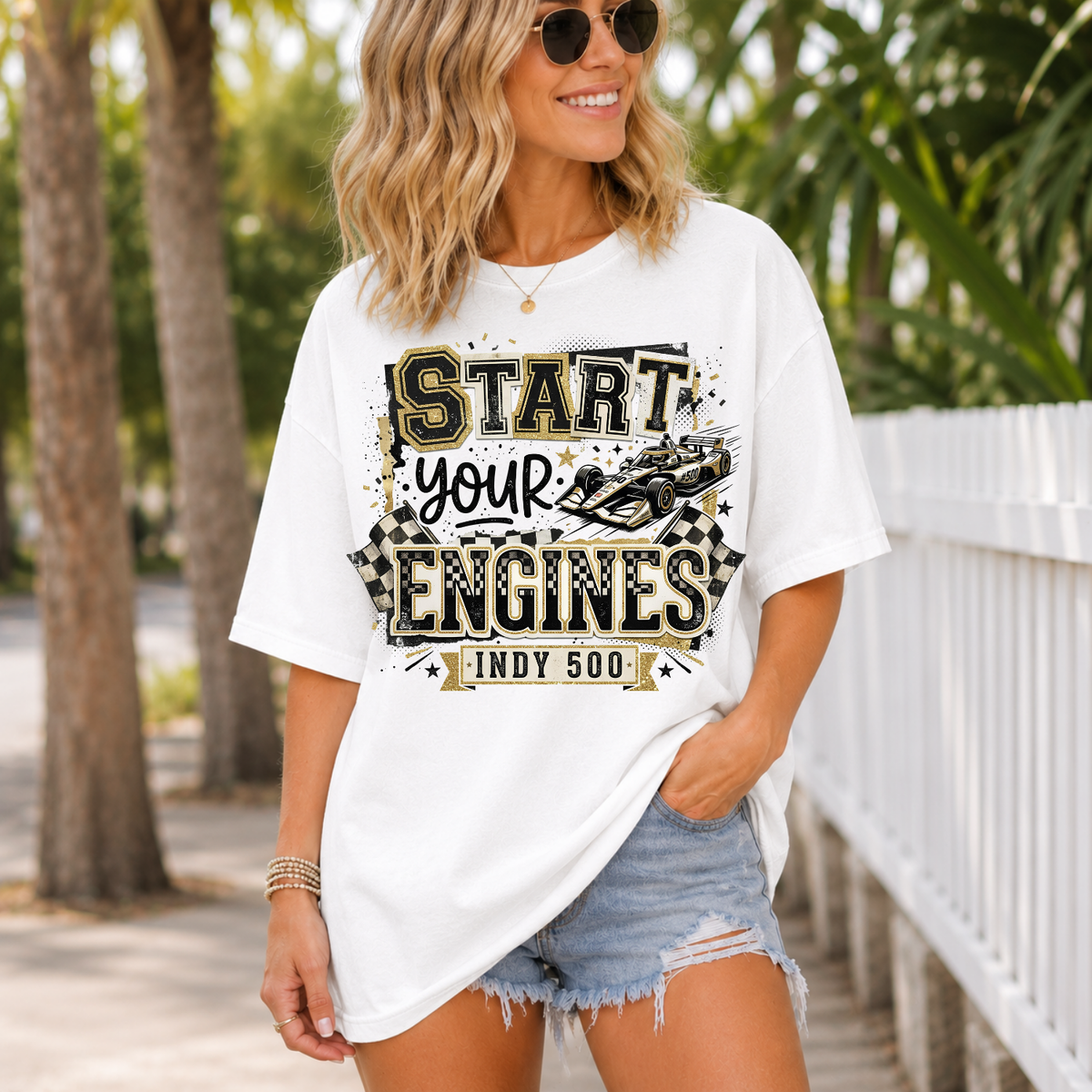 Start your engines BLACK and GOLD (Parker) DTF Transfer