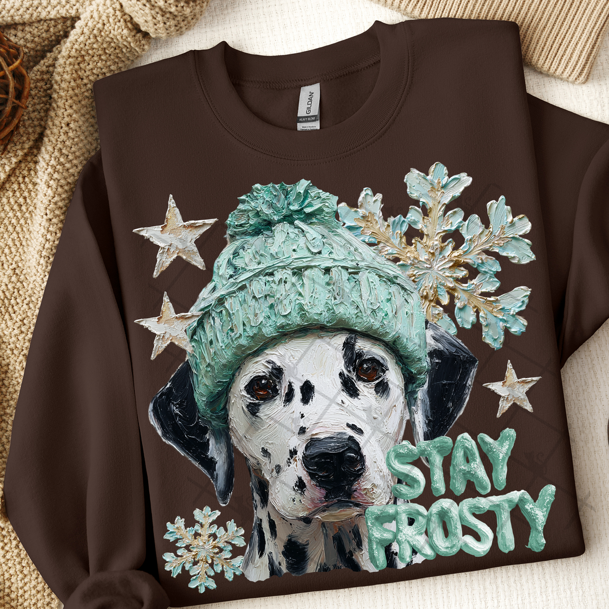 Dalmatian stay frosty (TTD) DTF Transfer