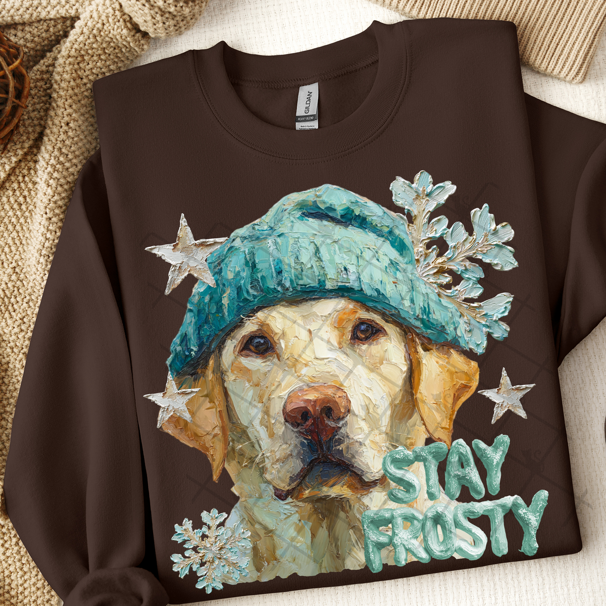Labrador Retriever stay frosty (TTD) DTF Transfer