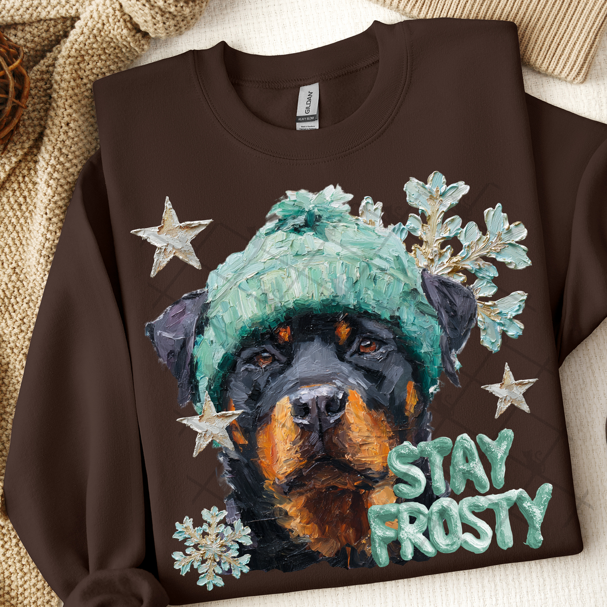 Rottweiler Stay frosty (TTD) DTF Transfer