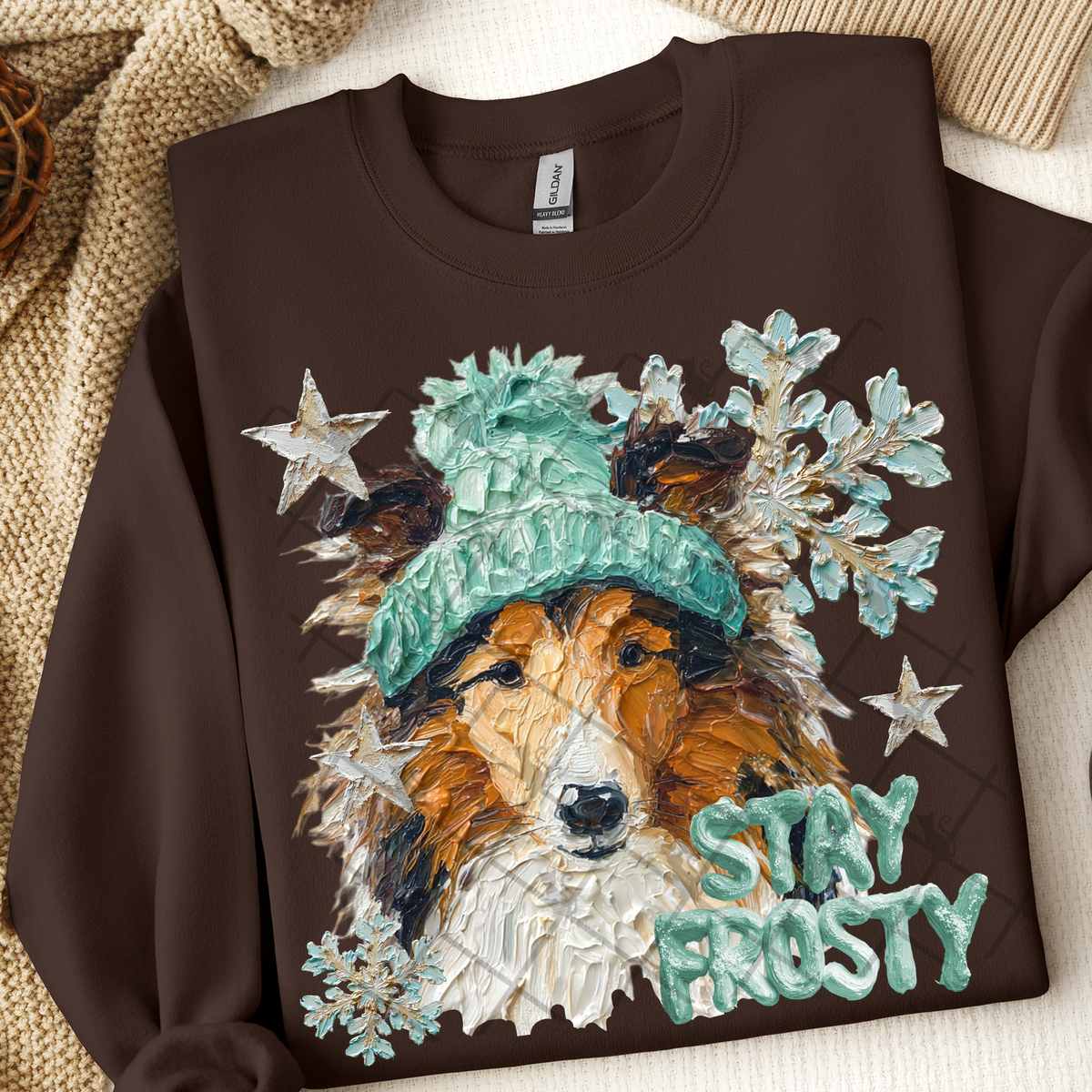 Shetland Sheepdog Stay frosty (TTD) DTF Transfer