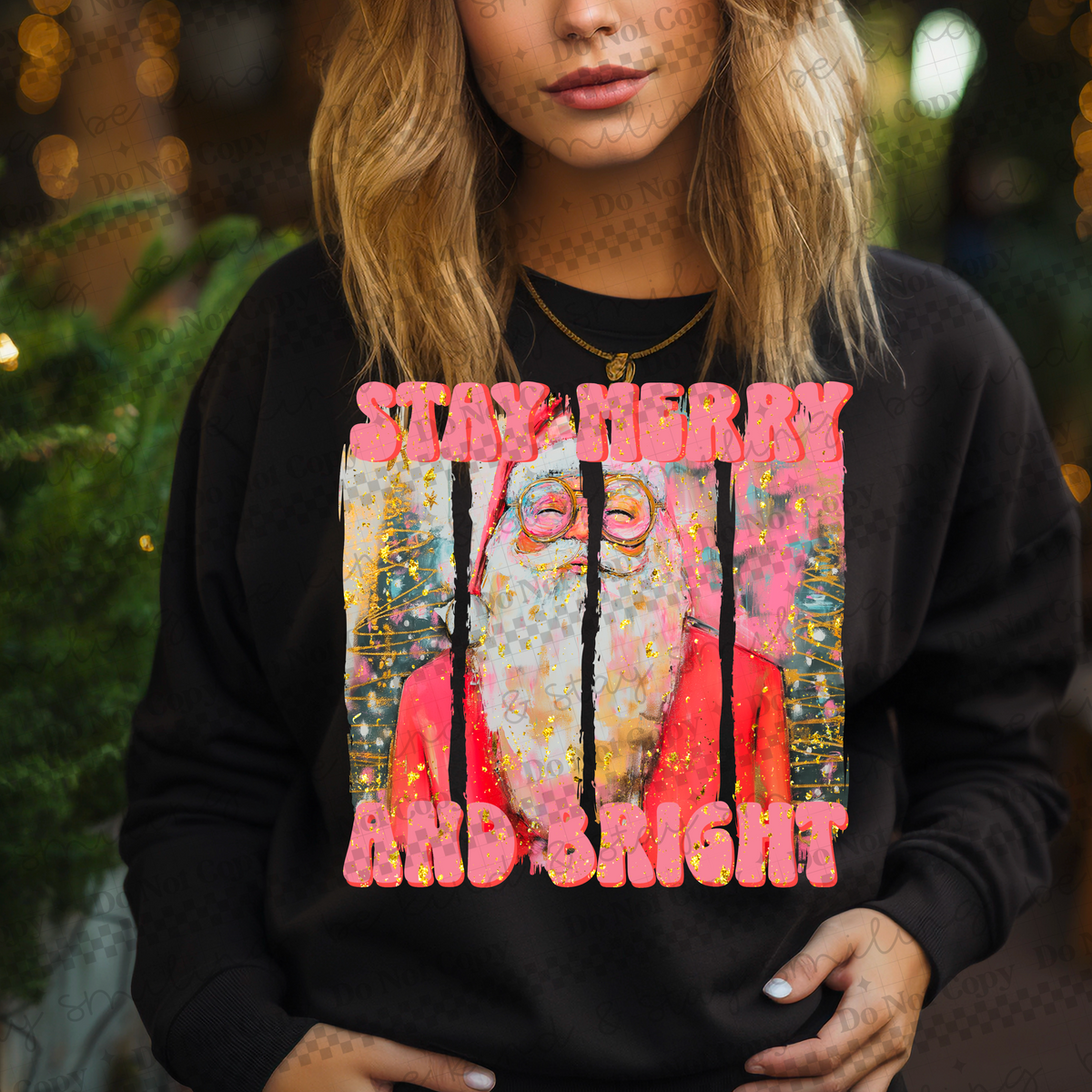 Stay merry and bright reds 109250 DTF transfer