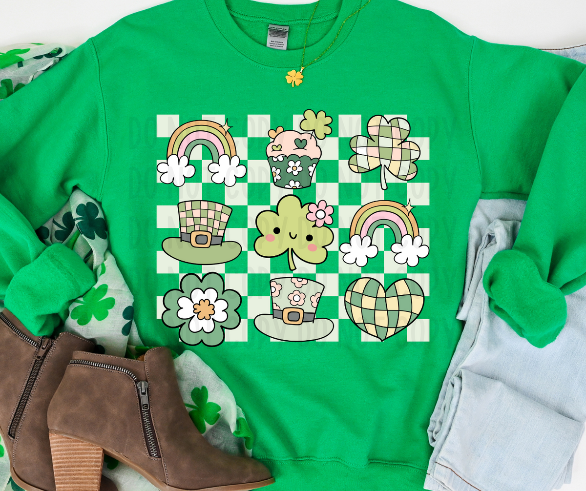 St Patric Grid (canvista) DTF transfer