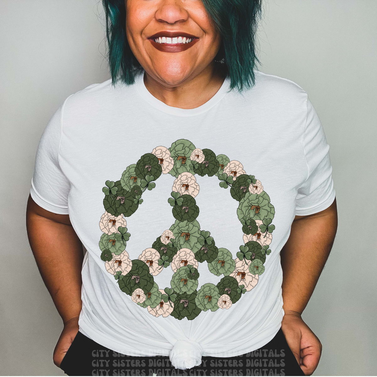 St patricks peace sign (CITY) 24351 DTF transfer