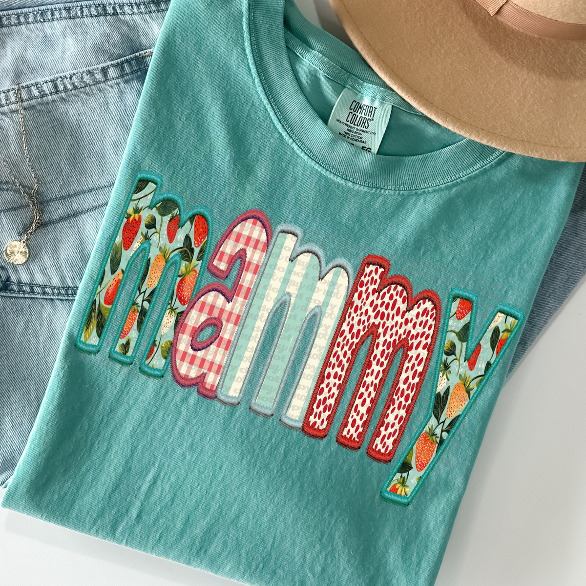 Mammy strawberry patterns (TTD) DTF transfer