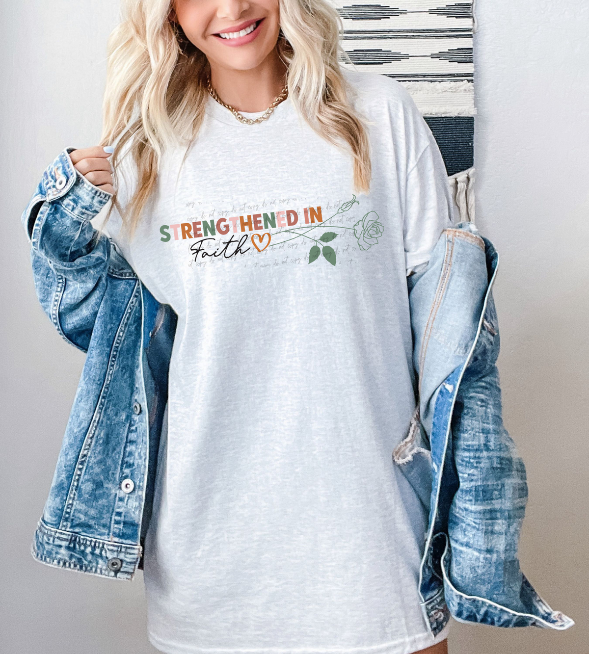 Strengthened In Faith 42410 DTF transfer