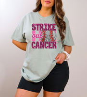 strike PINK out cancer baseball sequins 40236 DTF TRANSFER