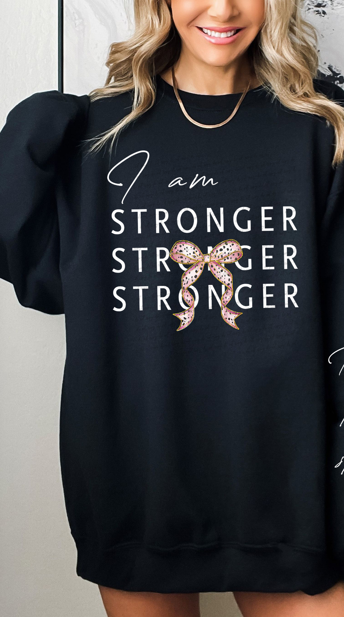 I Am Stronger Than The Storm (Front Print) 76414 DTF Transfer
