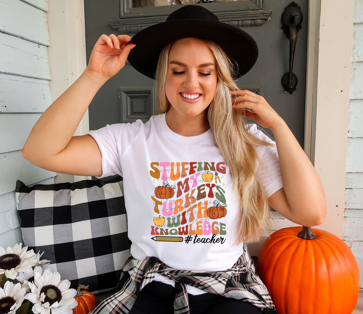 Stuffing My Turkeys With Knowledge Teacher 42411 DTF transfer