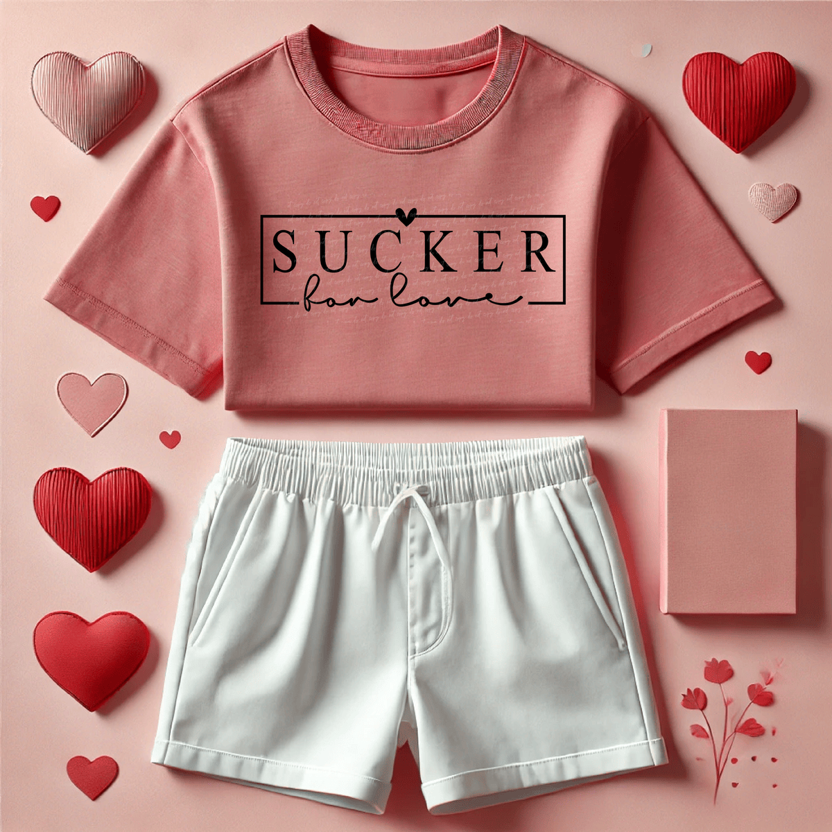 Sucker For Love Rectangle Frame Black 76416 DTF Transfer