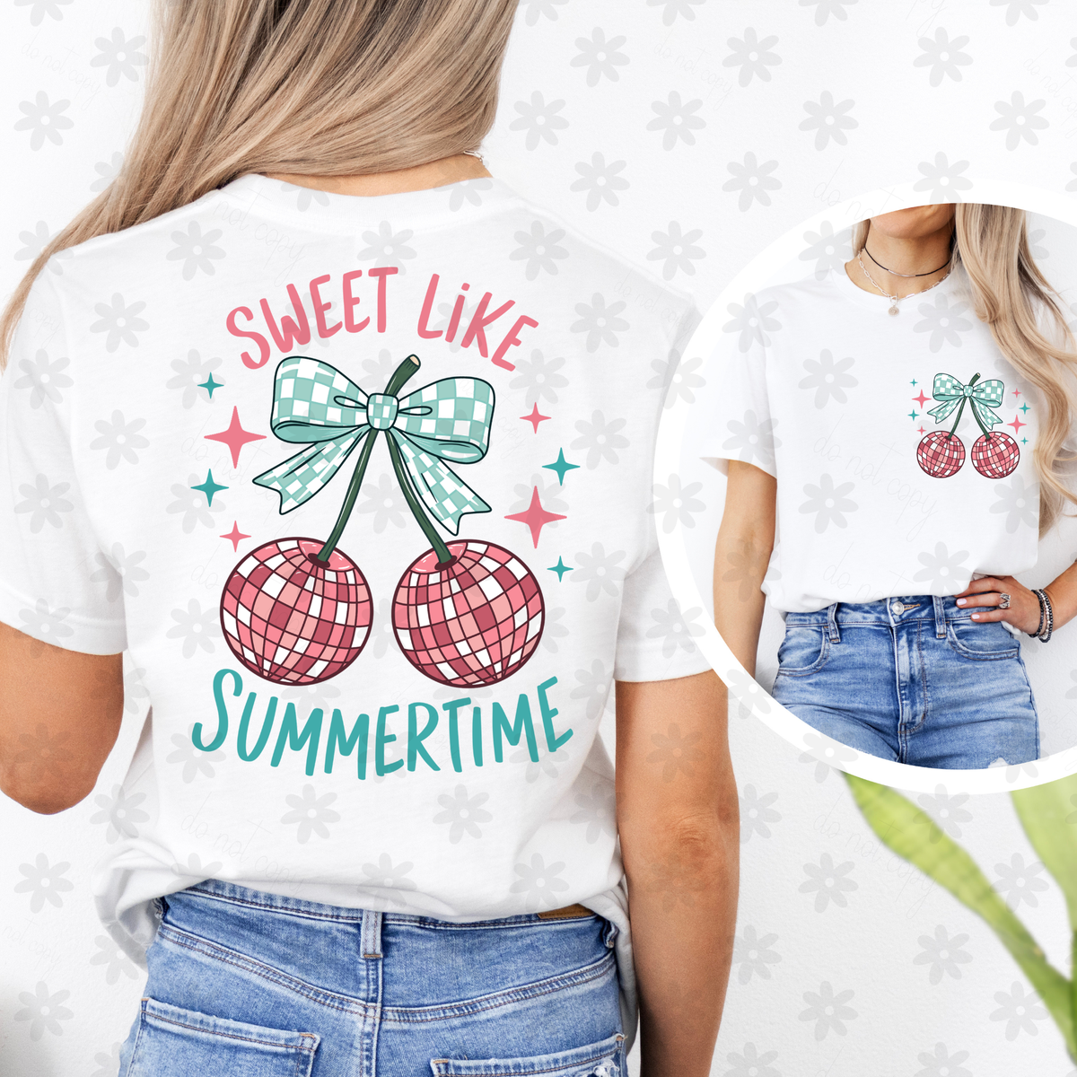 Sweet like summertime cherries (POCKET ONLY) (Dyed) DTF Transfer