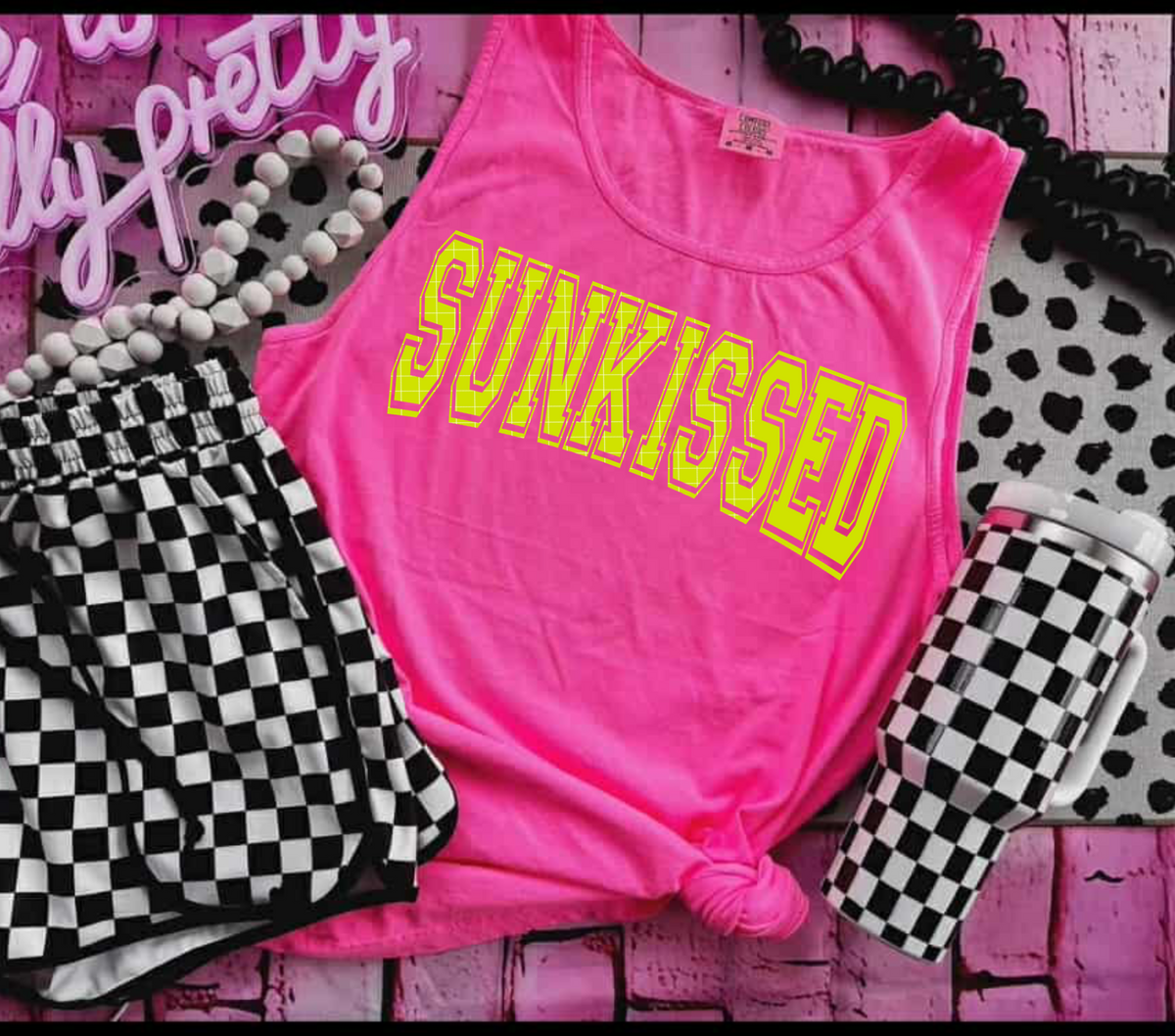 Sunkissed yellow font (40e) DTF Transfer