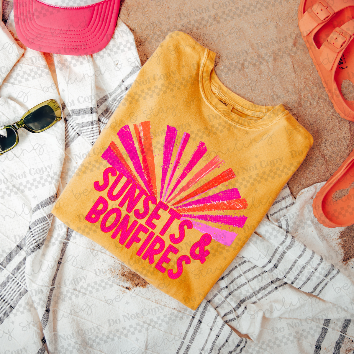 Sunset & bonfires (CMLD) 107072 DTF transfer