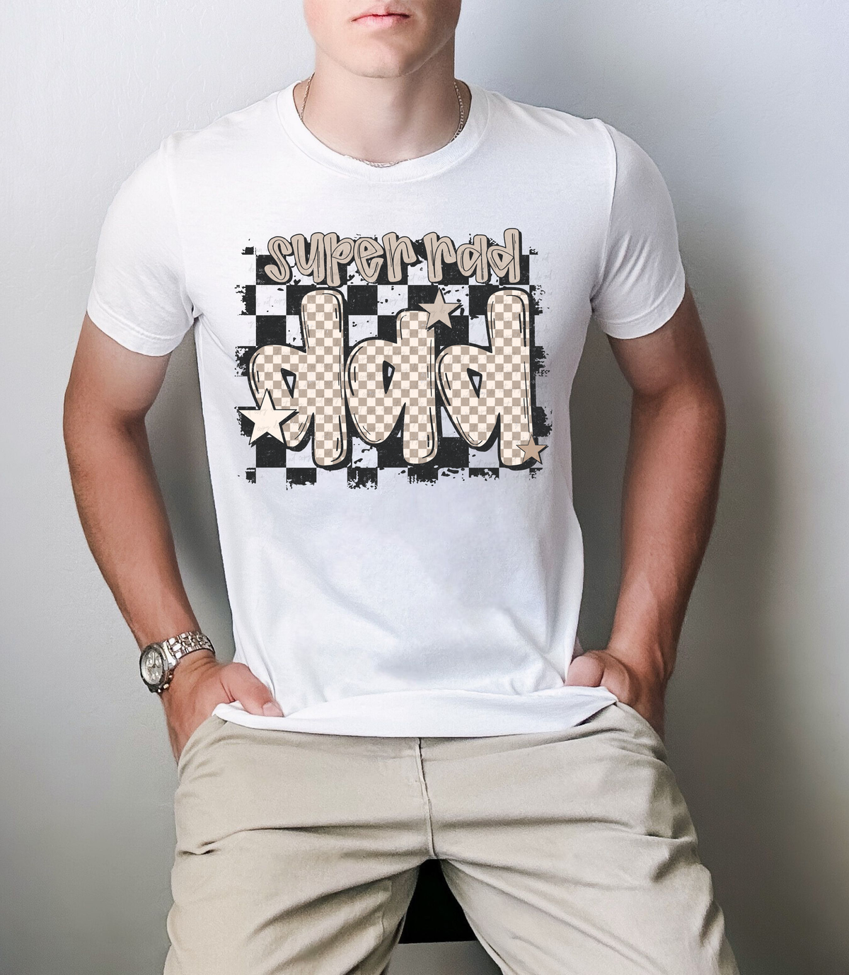 Super Rad Dad Checkered 108826 DTF transfer