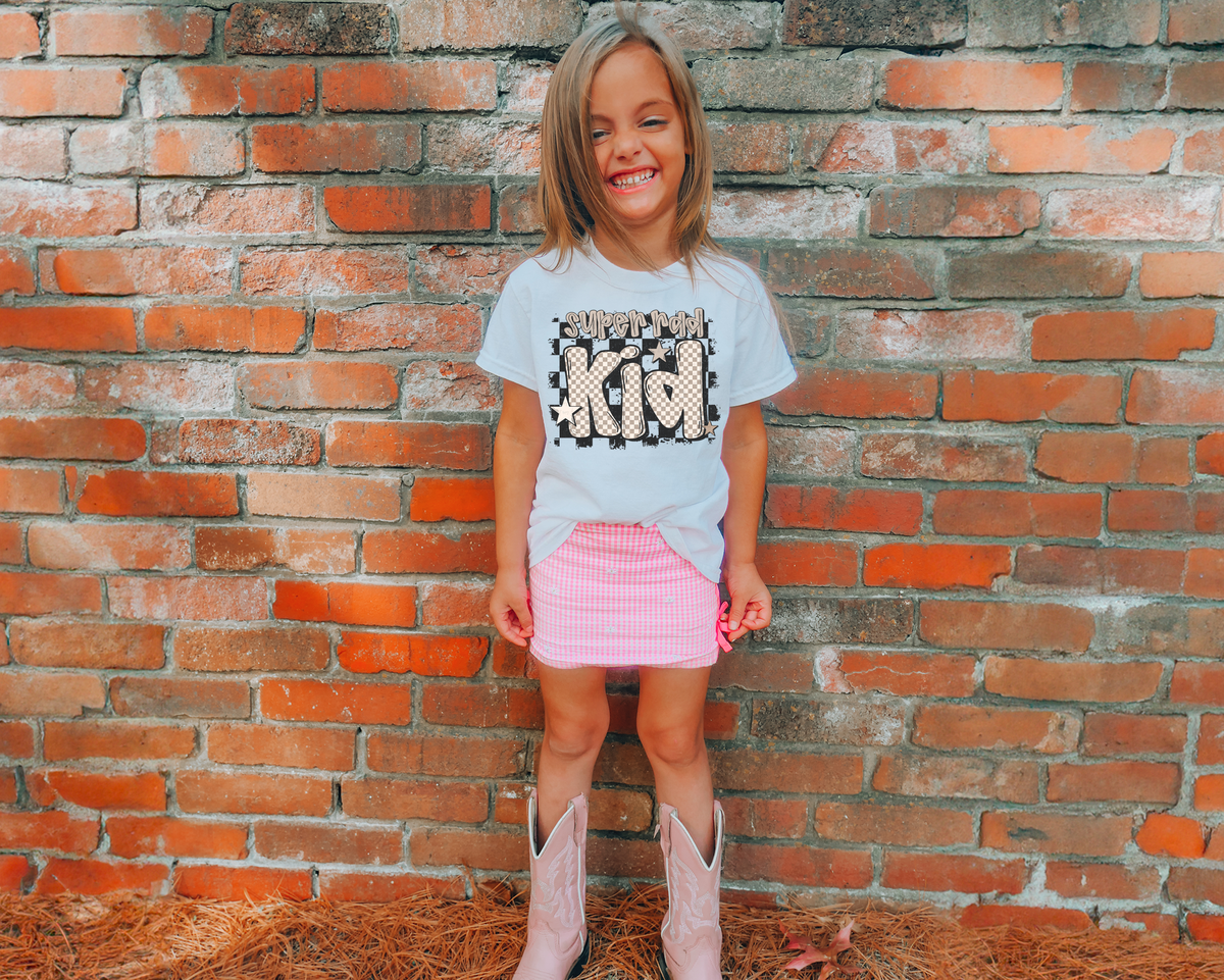 Super Rad Kid Checkered 108828 DTF transfer