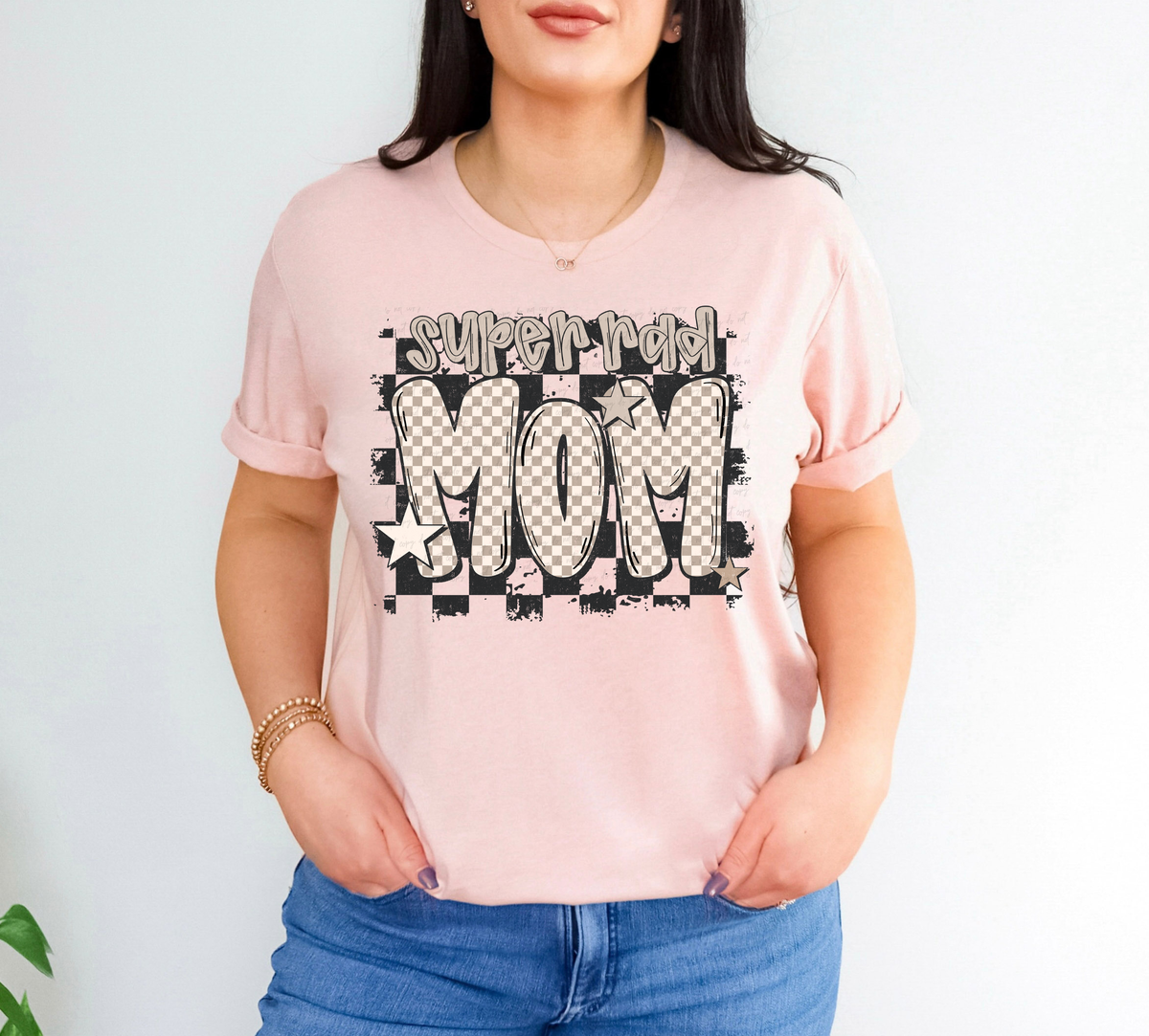 Super Rad Mom Checkered 108827 DTF transfer