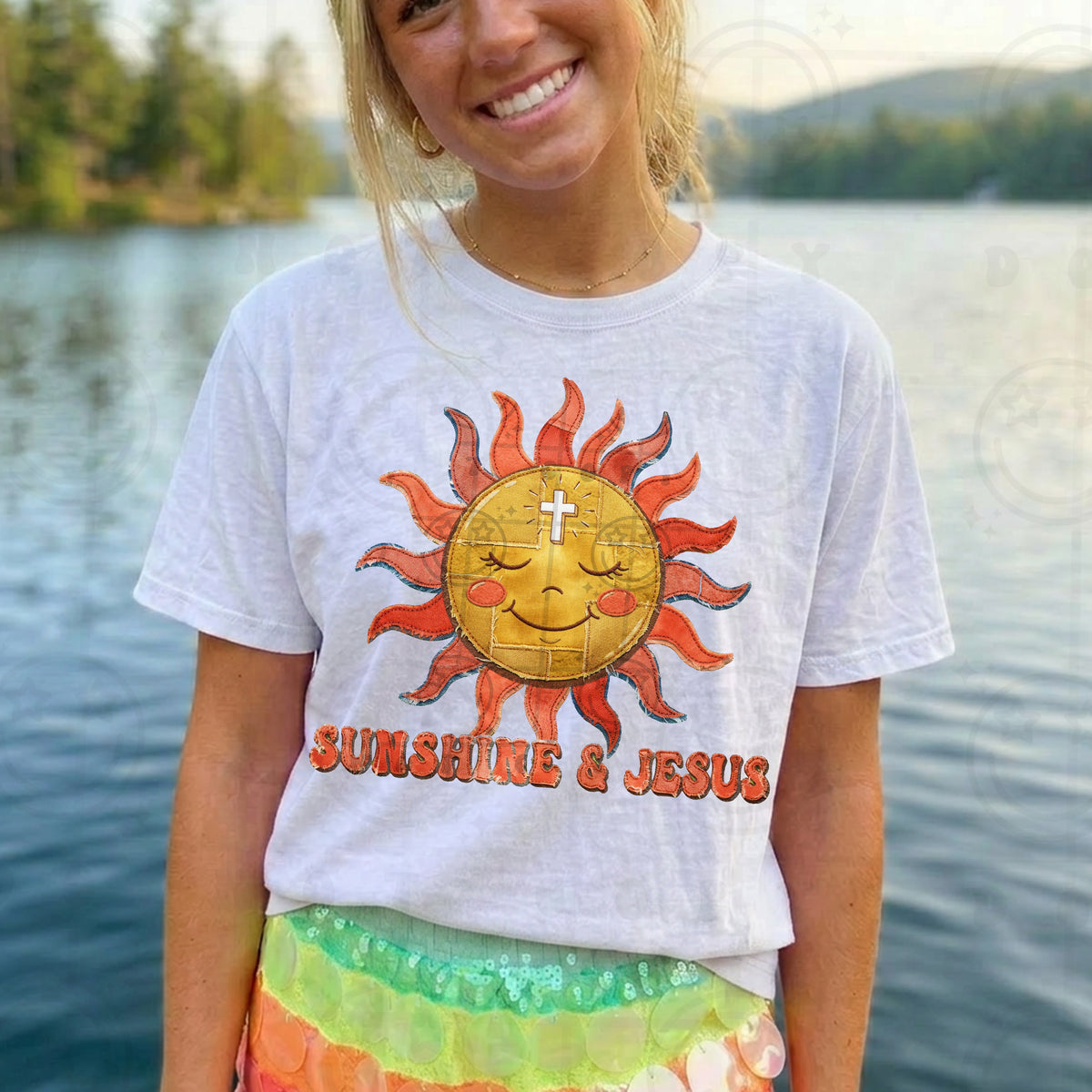 Sunshine & Jesus happy sun (HW) DTF Transfer