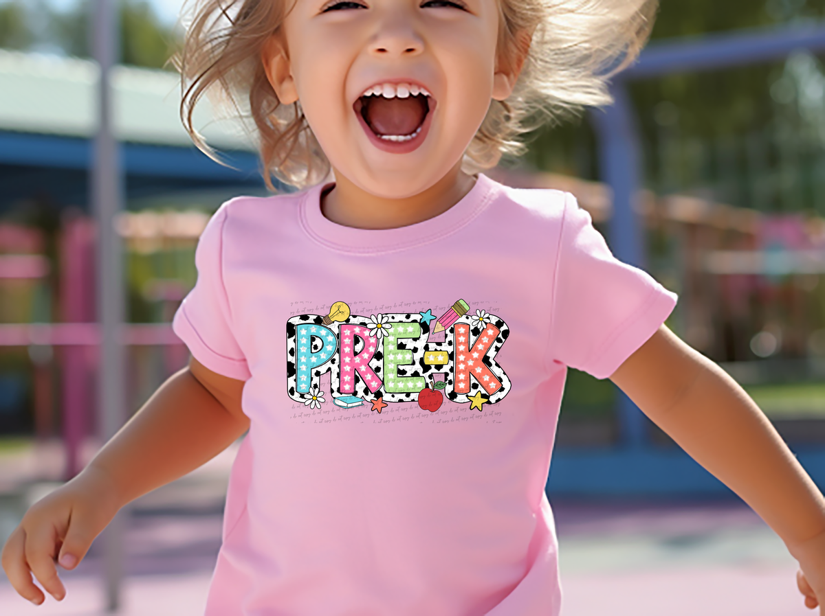 Pre-K retro dalmatian background DTF transfer