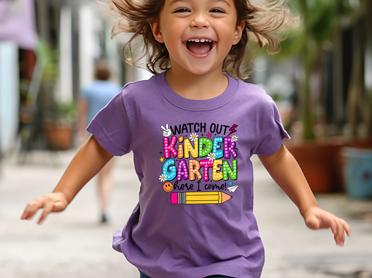 Watch out kindergarten here I come pencil 68655 DTF transfer