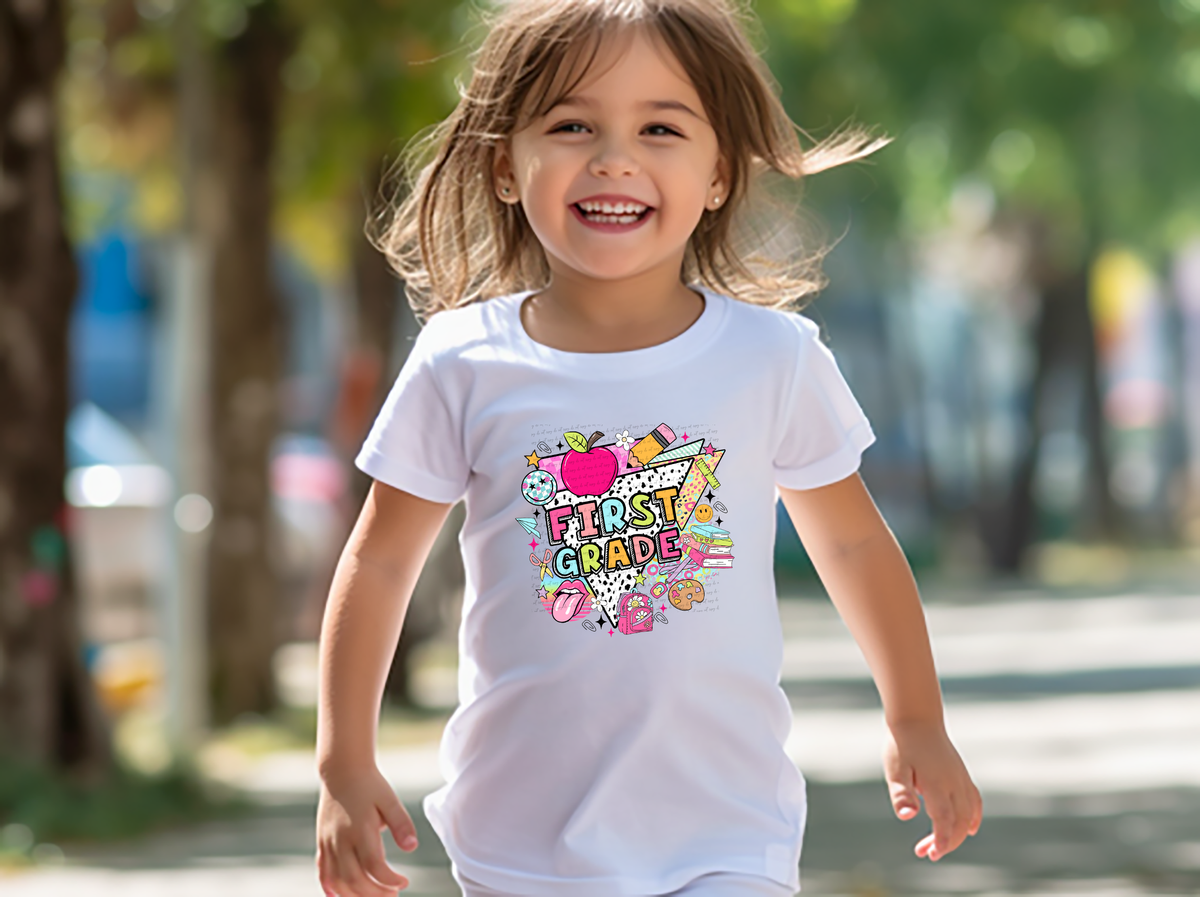 First grade dalmatian triangle 68686 dtf transfer