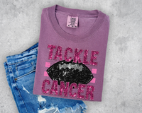 Tackle cancer black football sequin 40251 DTF TRANSFER