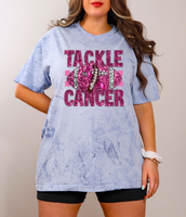 Tackle cancer PINK football ribbon sequin 40260 DTF TRANSFER