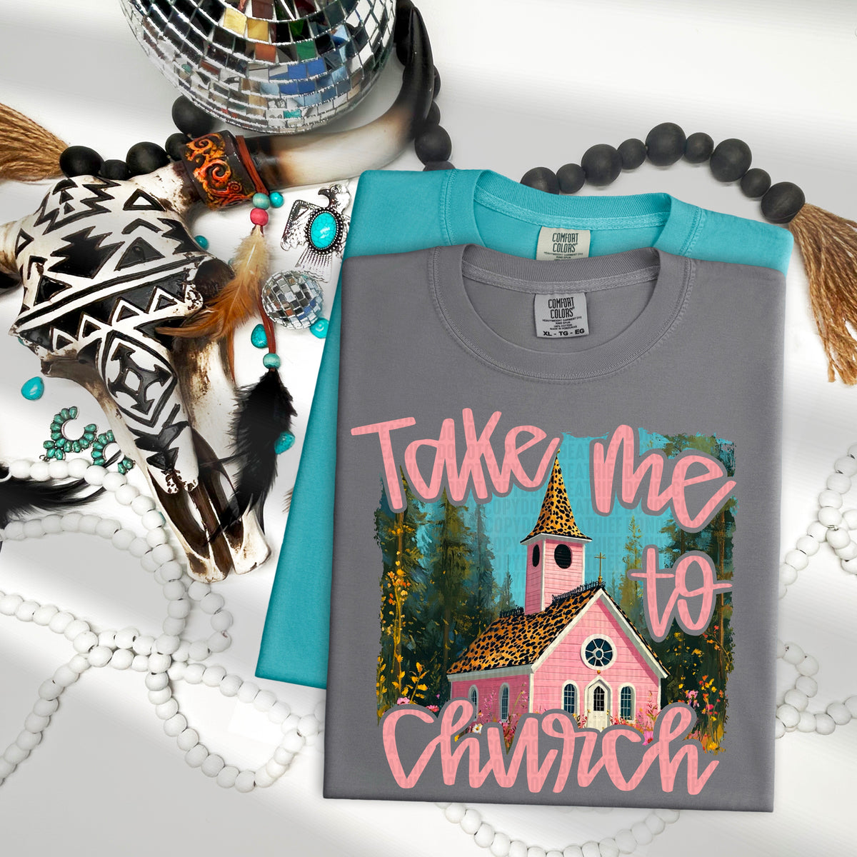 Take me to church Leopard roof 105121 DTF transfer