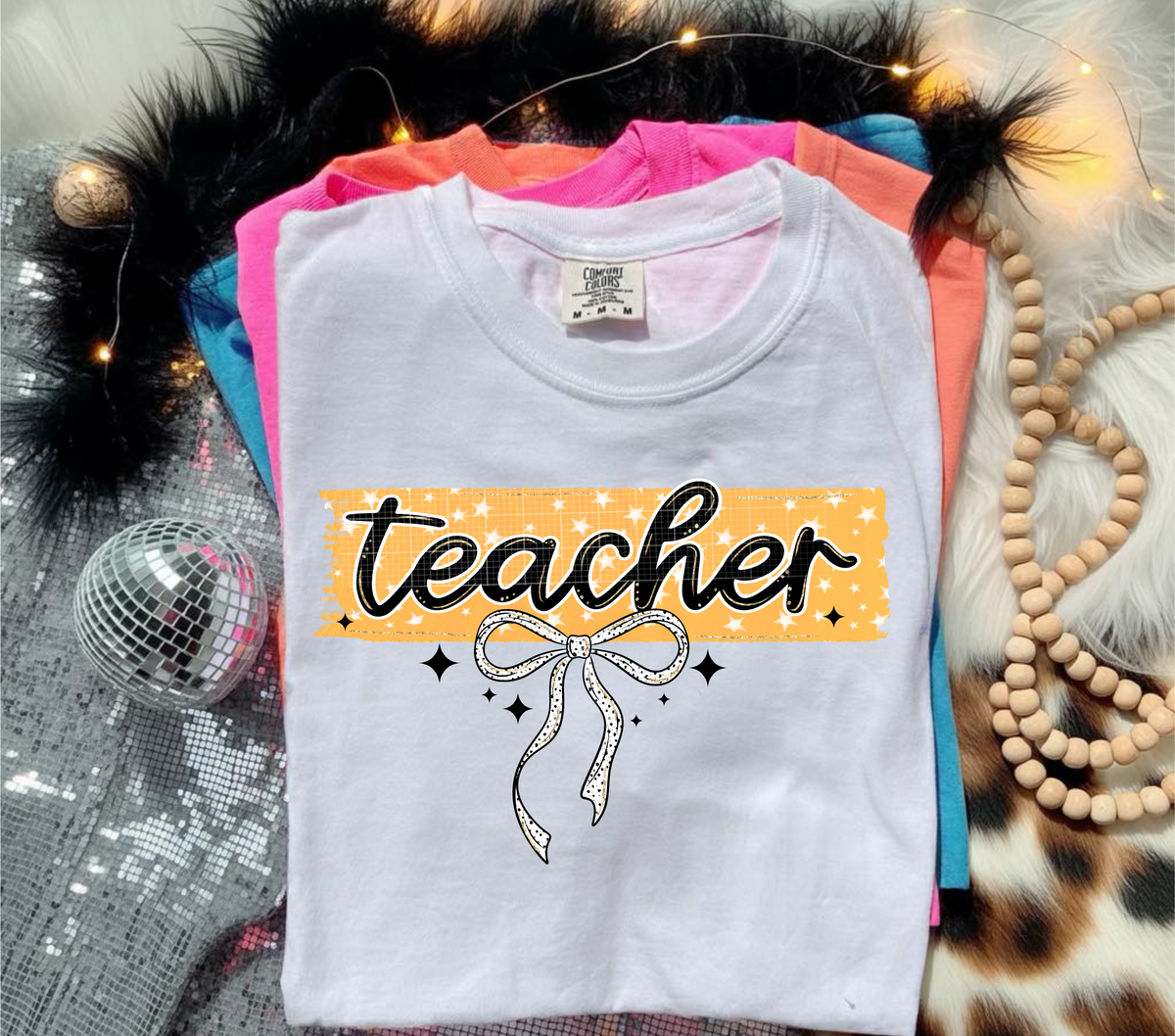 Teacher STAR background (Linda) DTF Transfer