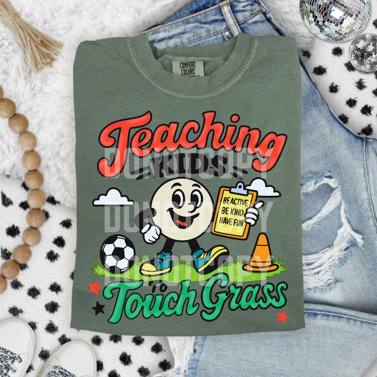 Teaching kids to touch grass (CSG) DTF Transfer