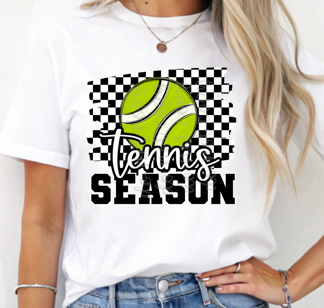 Tennis Season Checkered (PARKER) DTF transfer