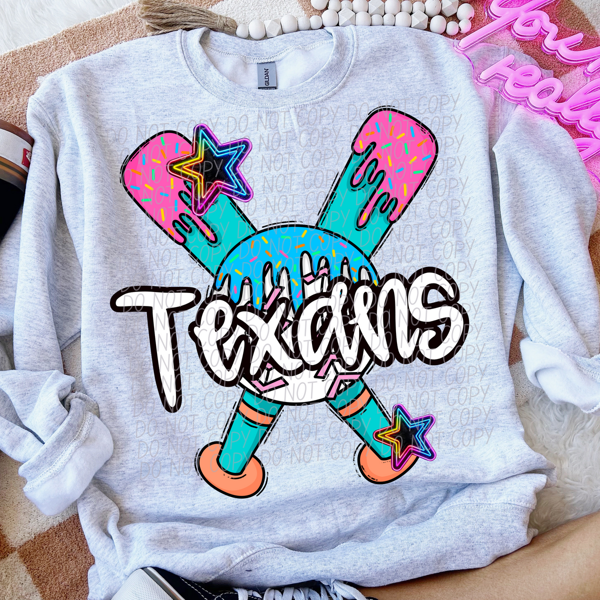 Dripping baseball Texans (CITY) DTF transfer