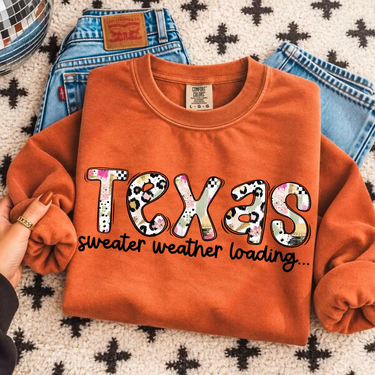 Texas sweater weather loading (Vehement) DTF Transfer