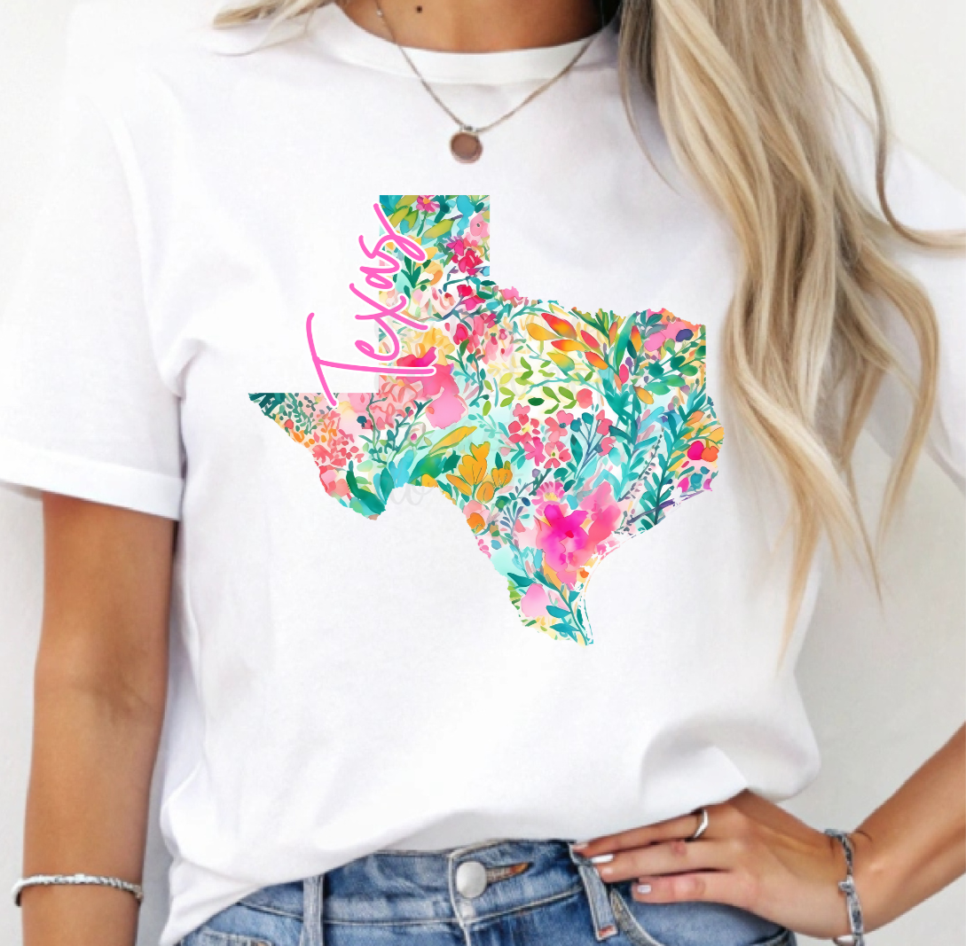 Preppy floral Texas (Parker) 101039 DTF transfer