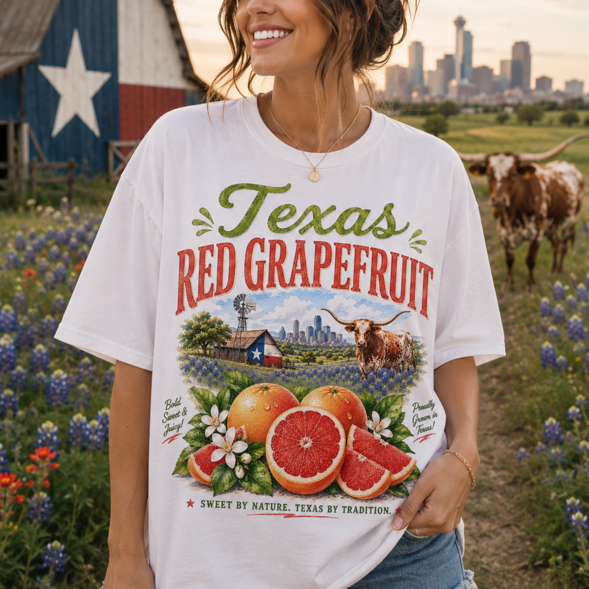 Texas red grapefruit (Parker) DTF Transfer
