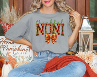 Thankful Noni Orange Bow Faux Sequin 69535 DTF transfer