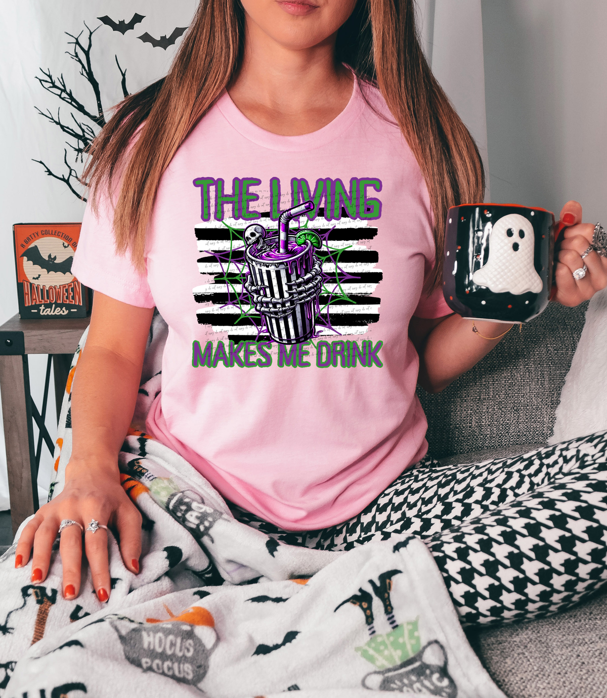 The Living Makes Me Drink 42427 DTF transfer