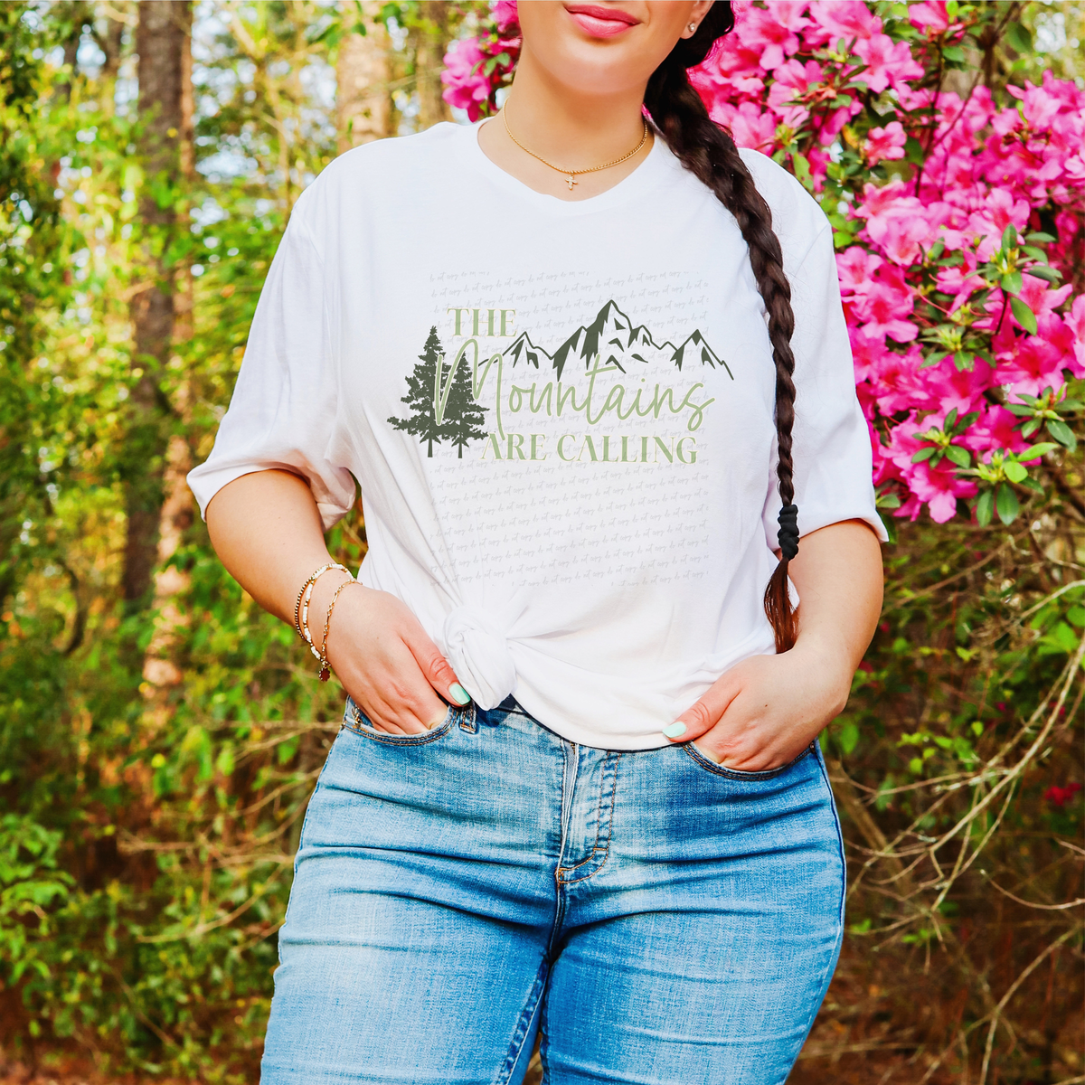 The Mountains Are Calling Green Font 116875 DTF Transfer