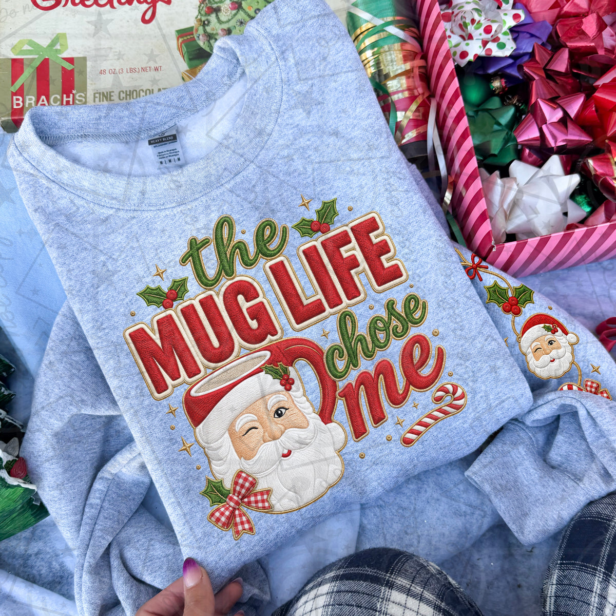 The mug life chose me winking Santa mug (HW) DTF Transfer