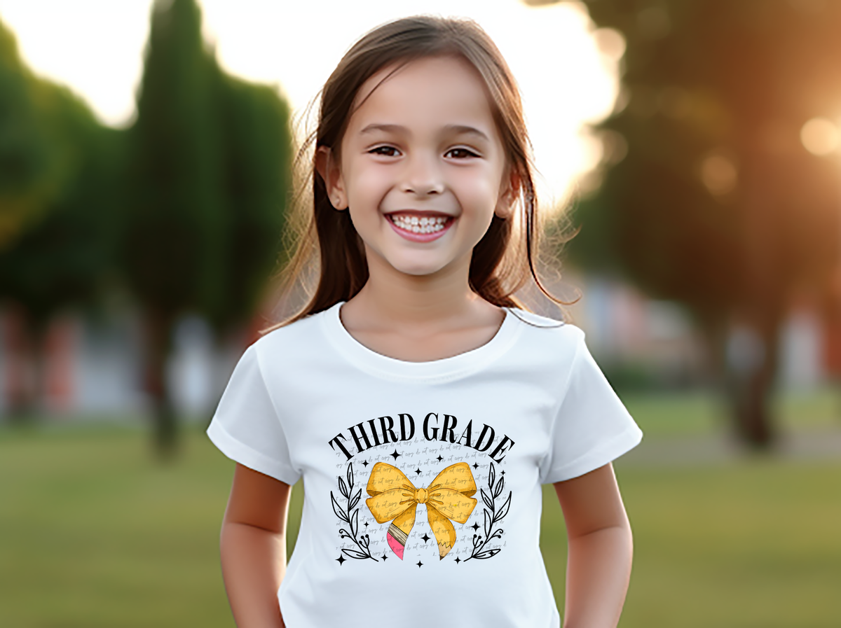 Third Grade Pencil Bow 42853 DTF transfer
