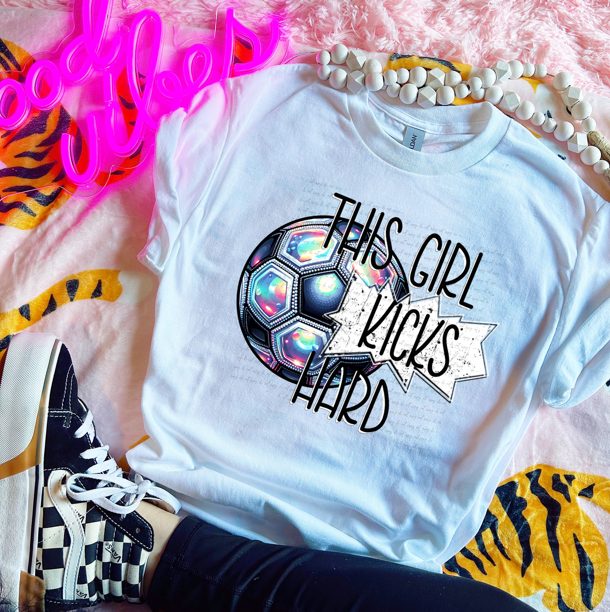 This Girl Kicks Hard Soccer Ball 59348 DTF transfer