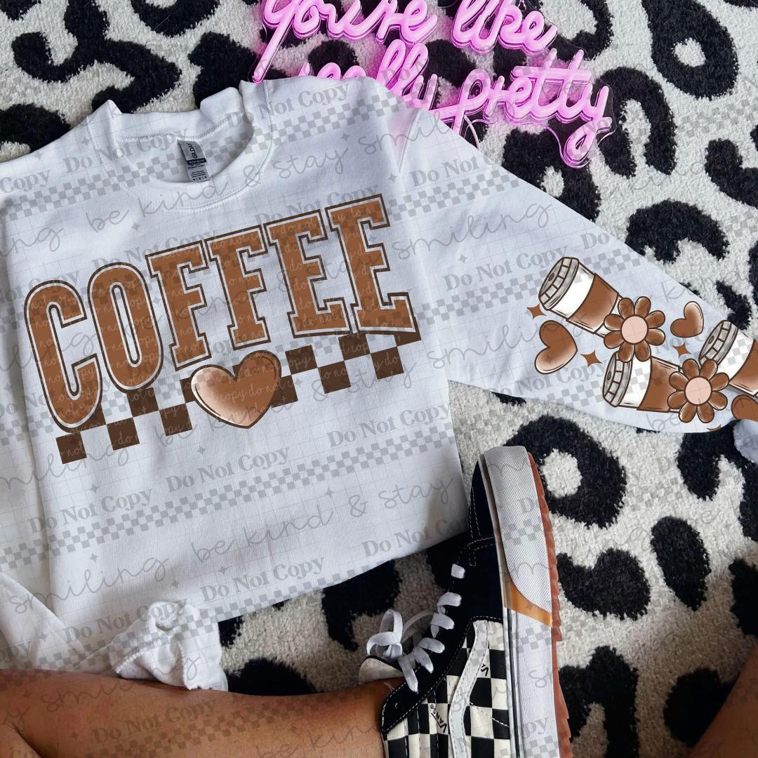 Coffee with heart FRONT 92334 DTF transfer