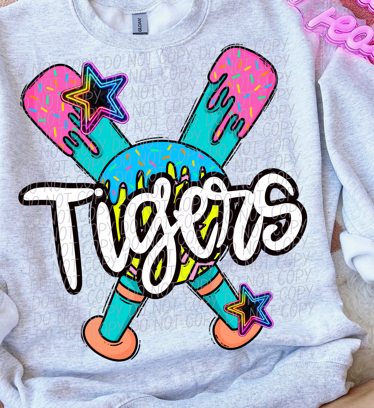 Dripping softball Tigers (CITY) DTF transfer