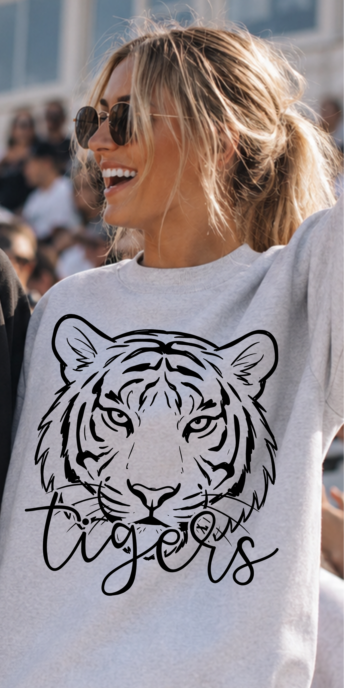 Tigers BLACK outline (PARKER) DTF Transfer