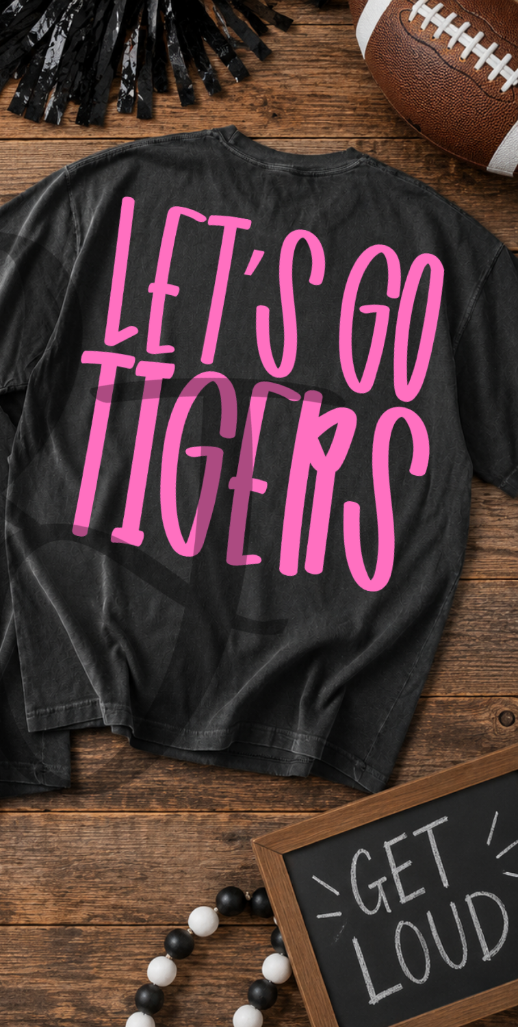 Lets go tigers- pink (Parker) DTF Transfer