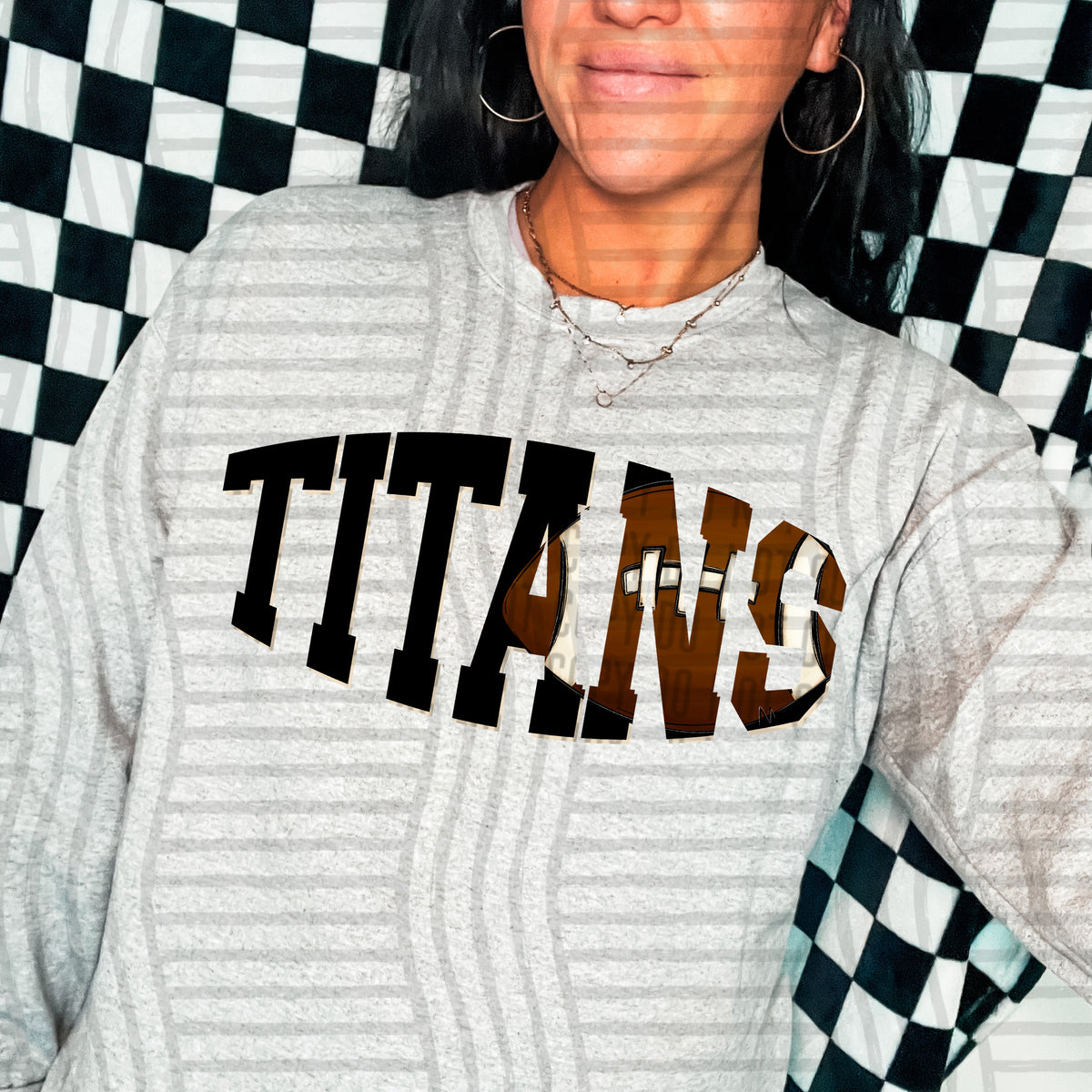 Titans varsity clipped football (Caplinger) DTF transfer