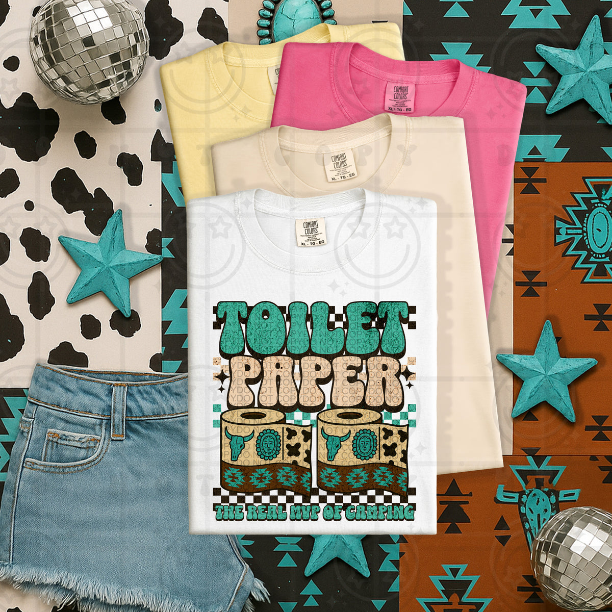 Toilet Paper the real MVP of camping western (HW) 105020 DTF transfer