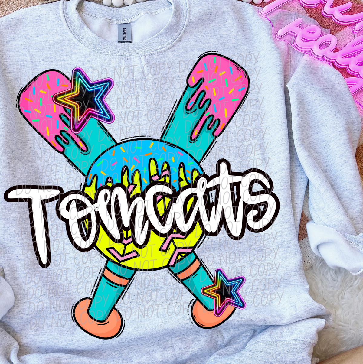 Dripping softball Tomcats (CITY) DTF transfer